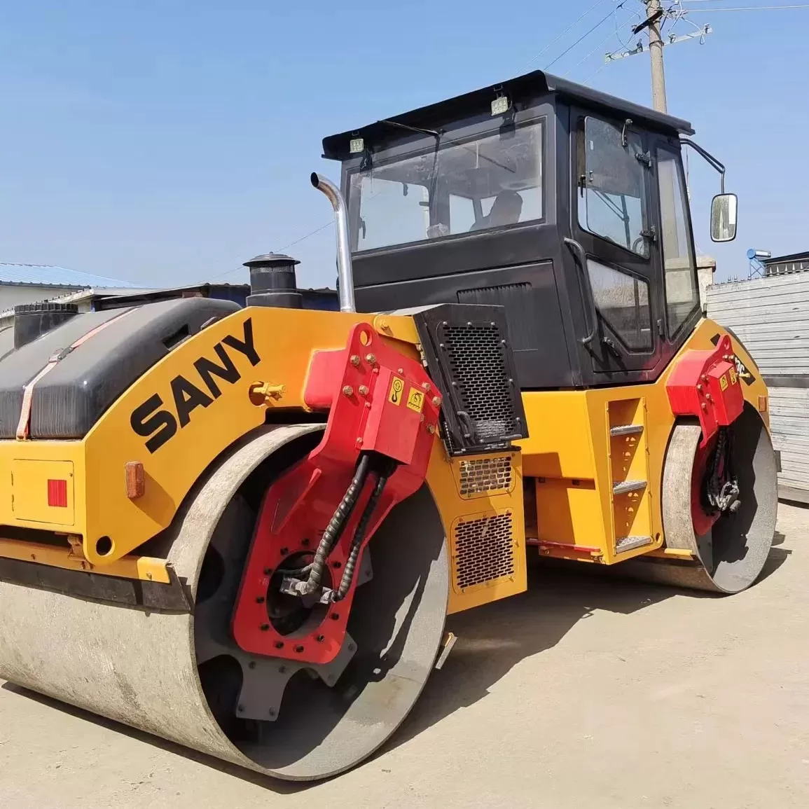 მეორადი sany double drum road roller yzc13c road bulding mchinery