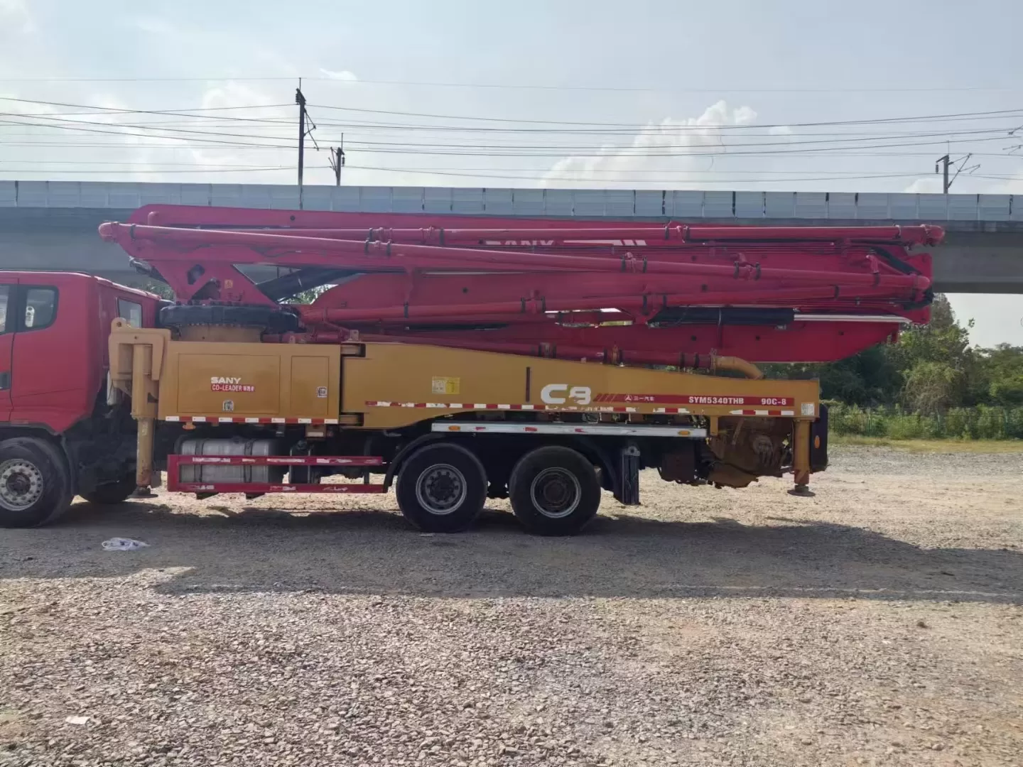 ხარისხის 2020 sany boom pump truck-დამონტაჟებული ბეტონის ტუმბო მანქანა 49მ sany chassis-ზე