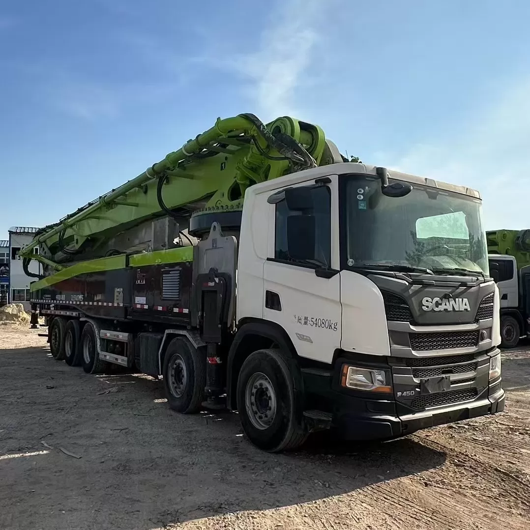 ხარისხის 2021 zoomlion boom pump truck-დამონტაჟებული ბეტონის ტუმბო მანქანა 67მ scania შასისზე