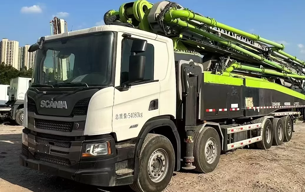 ხარისხის 2021 zoomlion boom pump truck-დამონტაჟებული ბეტონის ტუმბო მანქანა 67მ scania შასისზე