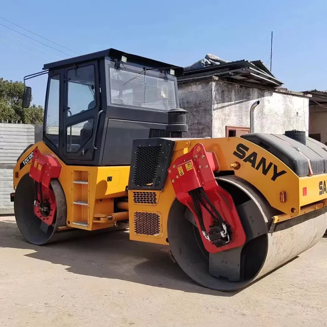 მეორადი sany double drum road roller yzc13c road bulding mchinery