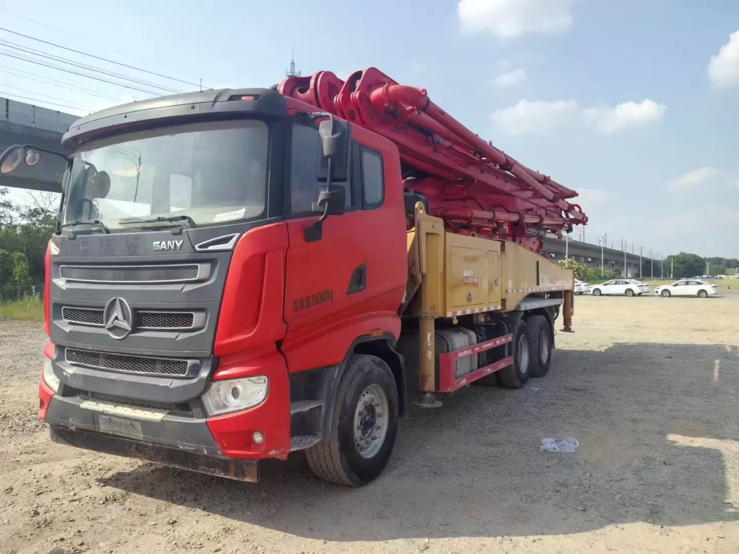 ხარისხის 2020 sany boom pump truck-დამონტაჟებული ბეტონის ტუმბო მანქანა 49მ sany chassis-ზე