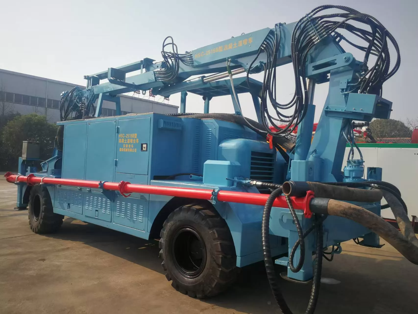 jarlo concrete shotcrete spraying truck 25m3 shotcrete manipulator machine ბეტონის გამფრქვევი სამთო მშენებლობისთვის